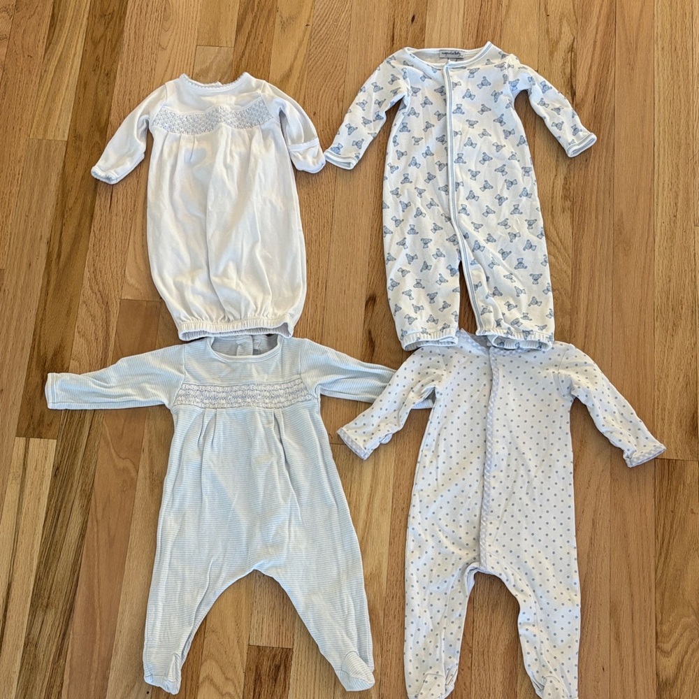 Bundle of 4 magnolia baby outfits for baby boy size newborn and 3 mo